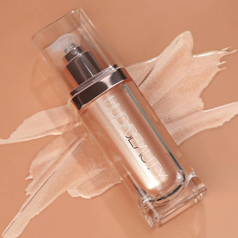 Huda Beauty N.y.m.p.h. All Over Body Highlighter – Liquid Illuminator For Face, Body & Legs – Water-based, Long-lasting Glow – 35 Ml (Oriignal)