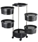 5- Tier Stylish Plastic Fruit Basket - 1 Pc for All Your Fresh Produce