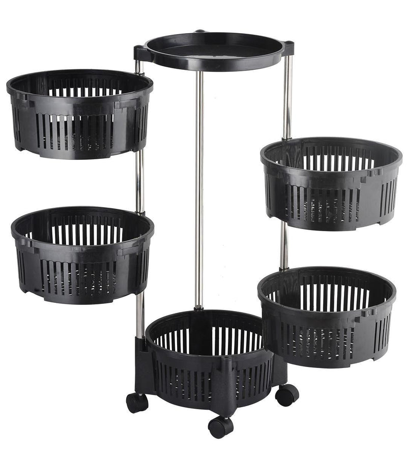 5- Tier Stylish Plastic Fruit Basket - 1 Pc for All Your Fresh Produce