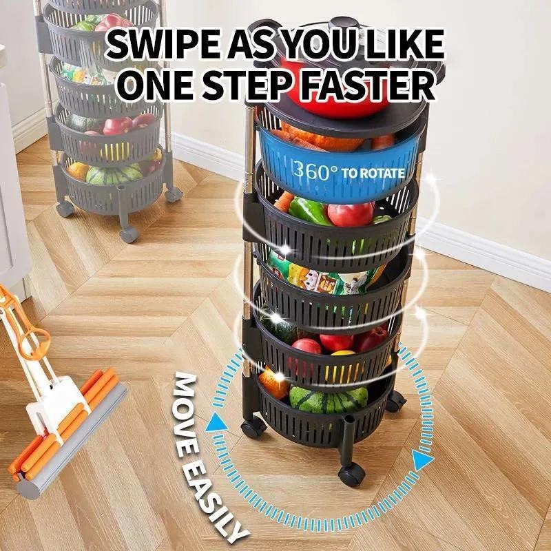 5- Tier Stylish Plastic Fruit Basket - 1 Pc for All Your Fresh Produce