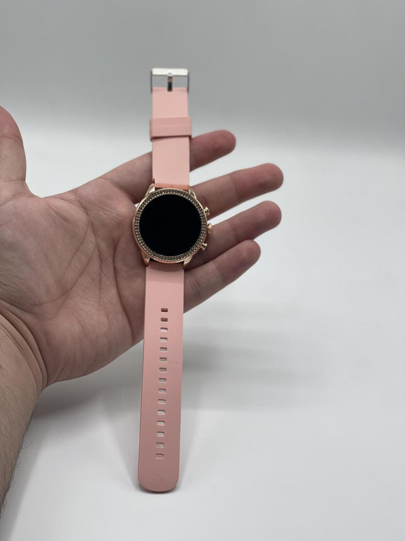 Gen 9 All-in-One Women's Smartwatch / Pink Silicone & Diamond Gold Straps