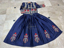 2 Pcs Women's Stitched Silk Embroidered Maxi and Jacket