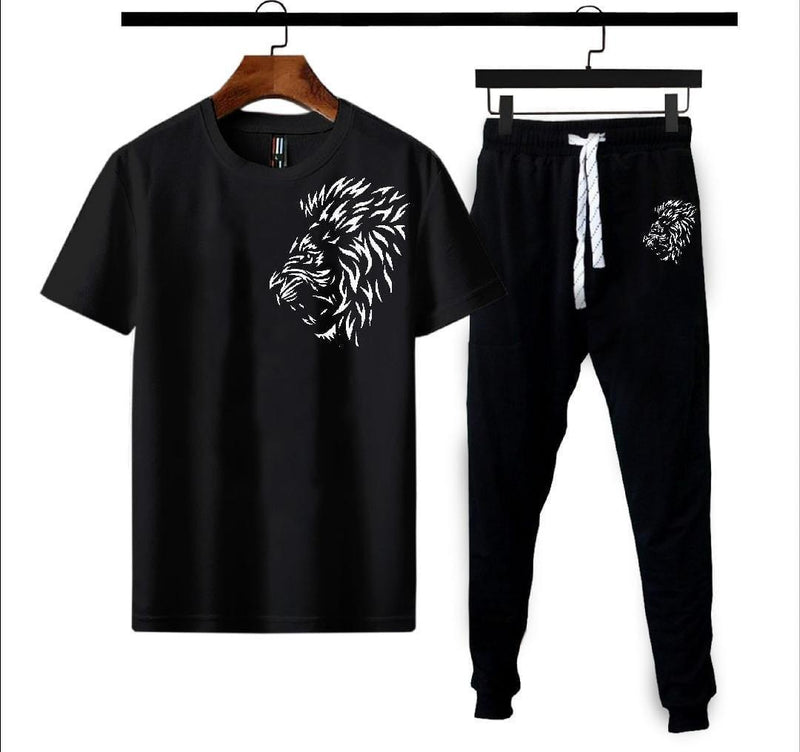 Men's Polyester Printed Track Suit - 2 Pcs
