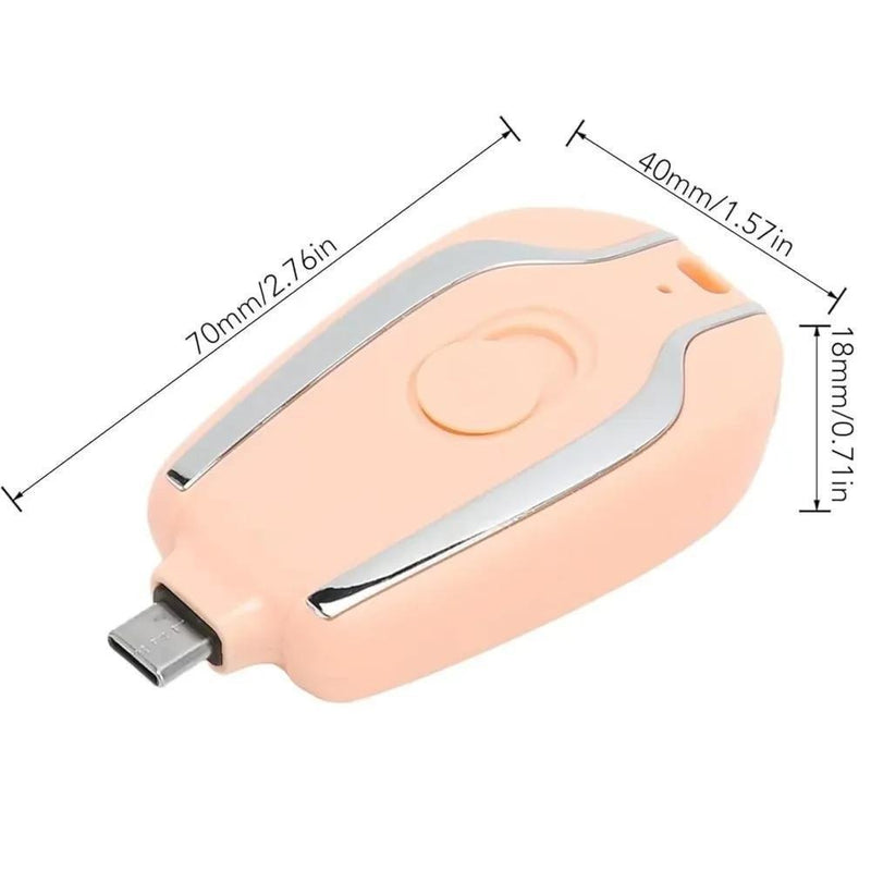 Telescopic Retractable USB Charging Cable Keychain Power Bank