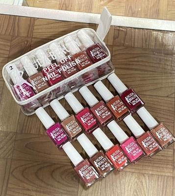 Quick-Drying Peel Off Nail Polish - 6 Pcs with Chip-Resistant & Smooth Finish