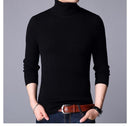 1 Pc Men's Ribbed Plain Highneck