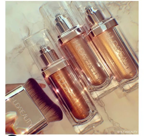 Huda Beauty N.y.m.p.h. All Over Body Highlighter – Liquid Illuminator For Face, Body & Legs – Water-based, Long-lasting Glow – 35 Ml (Oriignal)